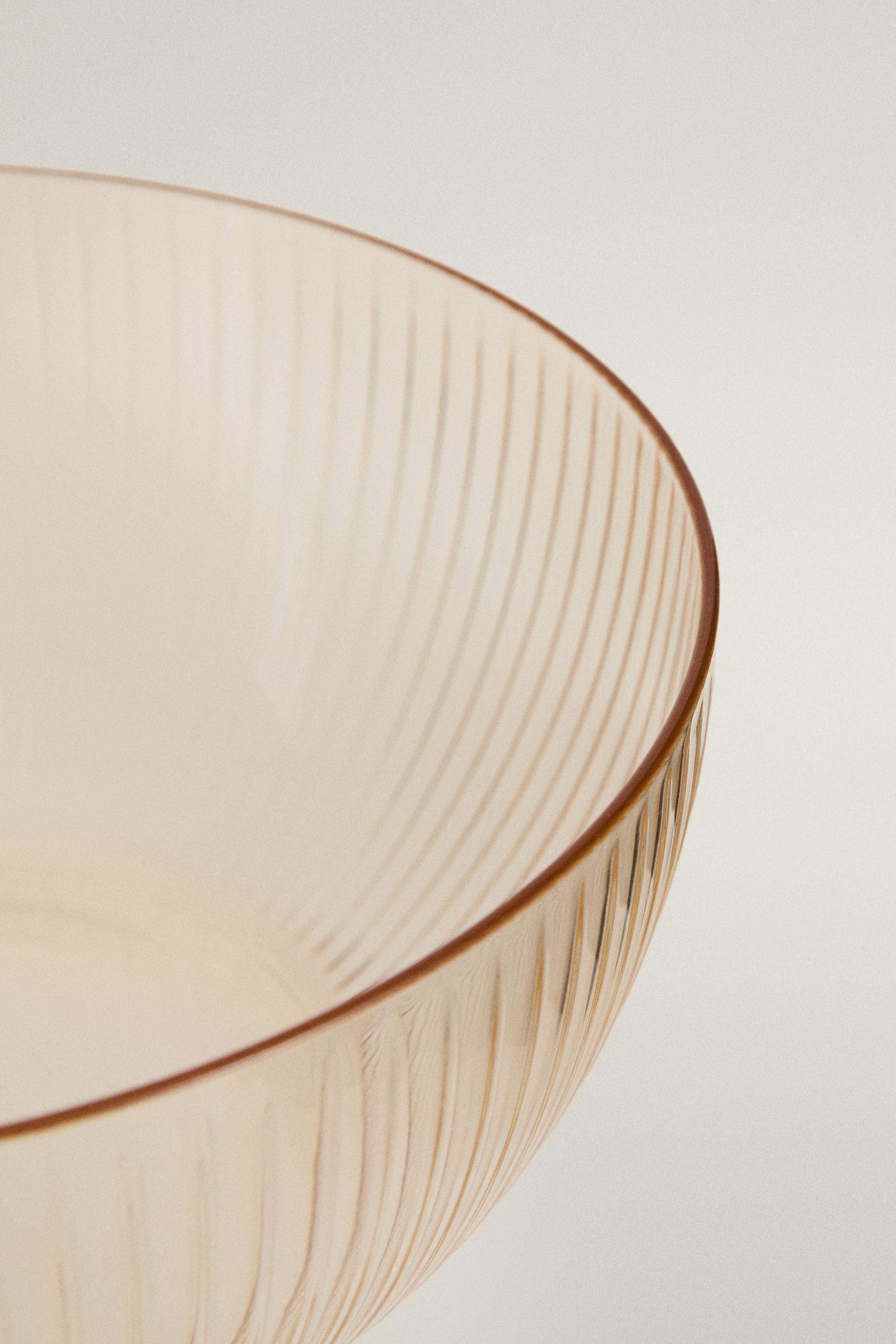 STRIPED ACRYLIC SALAD BOWL